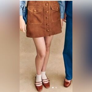 Sezanne Brown Suede Bettie Skirt